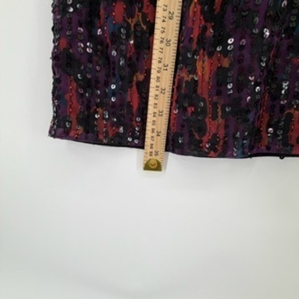 French Connection Inari Embellished Leopard Sequin Dress Multi 12 71TFM NEW - Picture 2 of 9